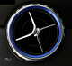 Blenda krugovi ventilacije AMG OPTIC plavi za Mercedes A B CLA i GLA
