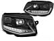 FAROVI TUBE LIGHT DRL BLACK CHROME SEQ za VW T6 15-19