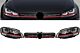 Farovi 3D LED FLOWING Dynamic Sequential Turn Light DRL s Grille za VW Golf 7 VII (2012-2017) RED R20 GTI Look