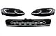 Central Badgeless Grille s LED Farovi Sequential Dynamic Žmigavciza VW Golf 7.5 Facelift (2017-up) GTI look Chrome
