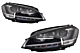 Farovi 3D LED DRL za VW Golf 7 VII (2012-2017) Silver R-Line LED Žmigavci za RHD