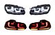 Farovi Chrome i Stop Svjetla Cherry Red Full LED za VW Golf 6 VI (2008-2013) R20 U look Dynamic Žmigavci LHD