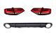 LED Stop Svjetla s Difuzorom i Nastavcima Auspuha za Audi A4 B8 8K Saloon (2007-2010) Red Clear RS4 look