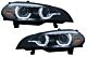 Xenon Farovi Angel Eyes 3D LED DRL za BMW X5 E70 (2007-2010) Black AFS